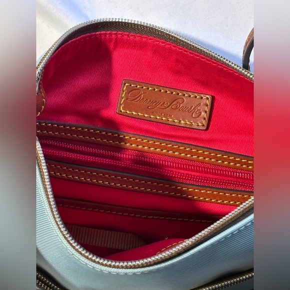 Dooney & Bourke Authentic Nylon Double Zip Crossbody Shoulder Bag Light … - Picture 8 of 10